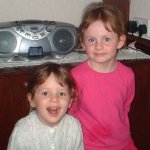 erin and lottie at nana's